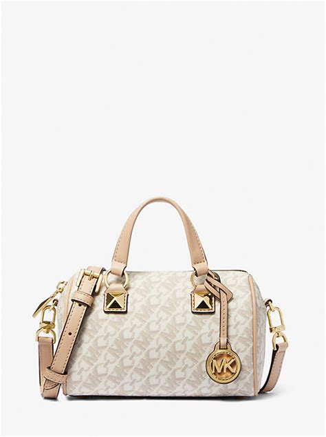 michael kors grayson small vanilla|Grayson Small Empire Signature Logo Duffel Crossbody Bag.